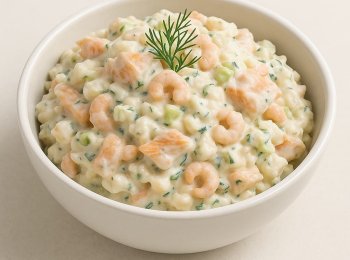 Vissalade met Garnalen